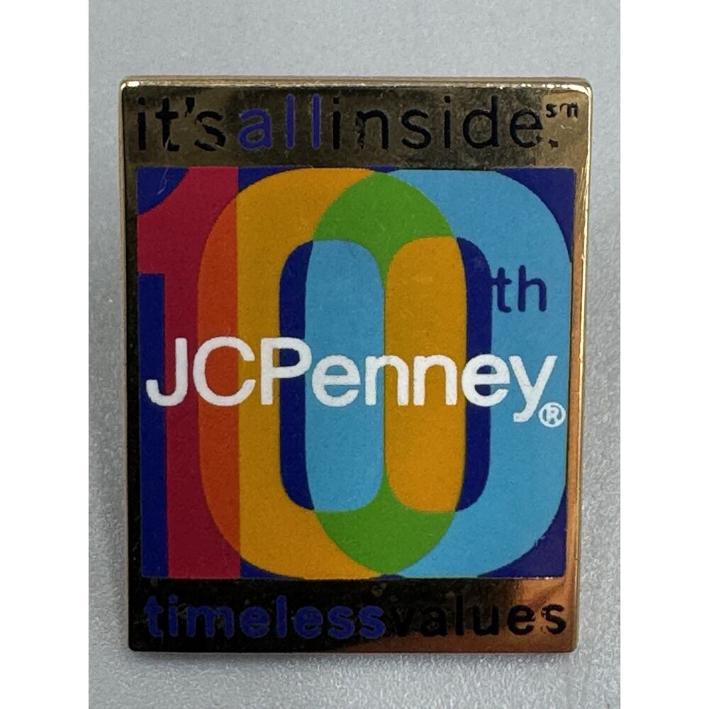 Vintage JCPenney Store 100th Anniversary Enamel Lapel Pin